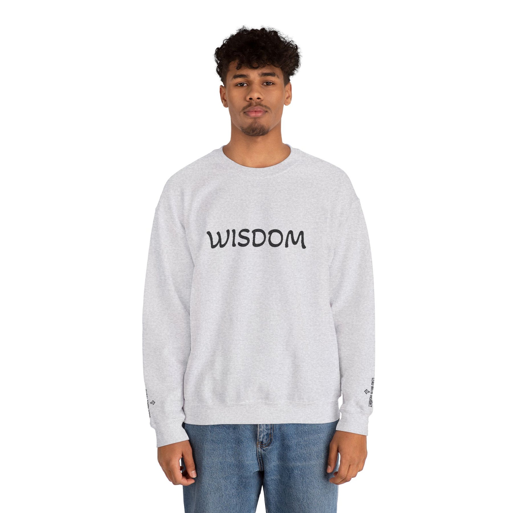 Master Mason Blue Lodge Sweatshirt - Wisdom Front & Sleeves Embroidery - Bricks Masons