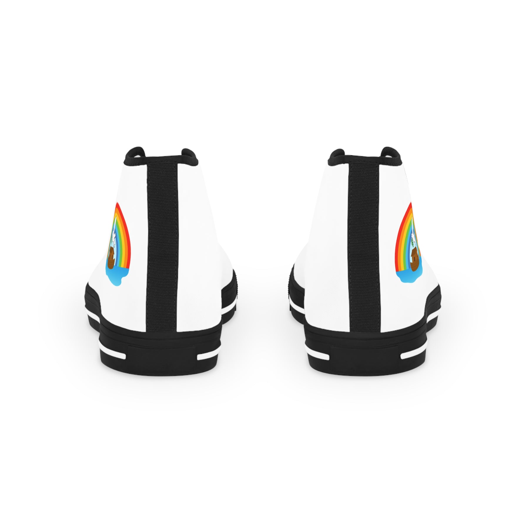 Royal Ark Mariner Sneaker - High Top Black & White Colorful Emblem - Bricks Masons