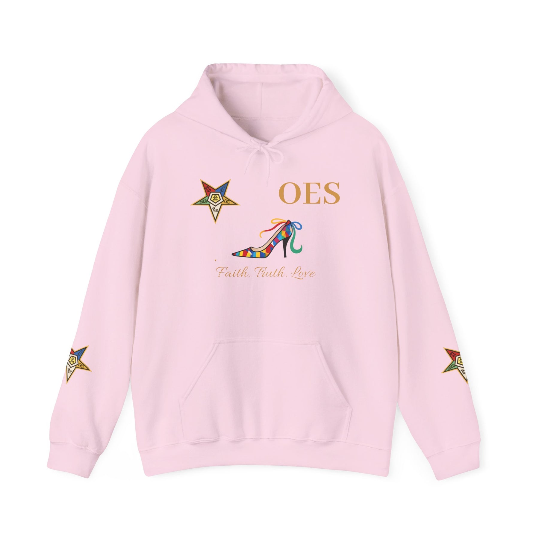 OES Hoodie - Faith Truth & Love with The Colorful Eastern Star - Bricks Masons
