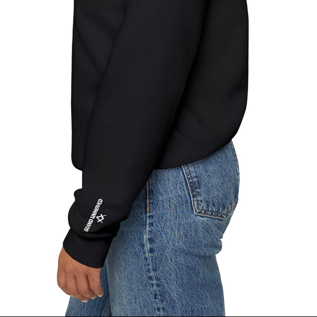 Master Mason Blue Lodge Sweatshirt - Fortitude Endure with Courage Square & Compass - Bricks Masons