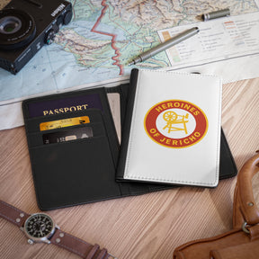 Heroines of Jericho Passport Cover - White PU Leather With Inner Compartments - Bricks Masons