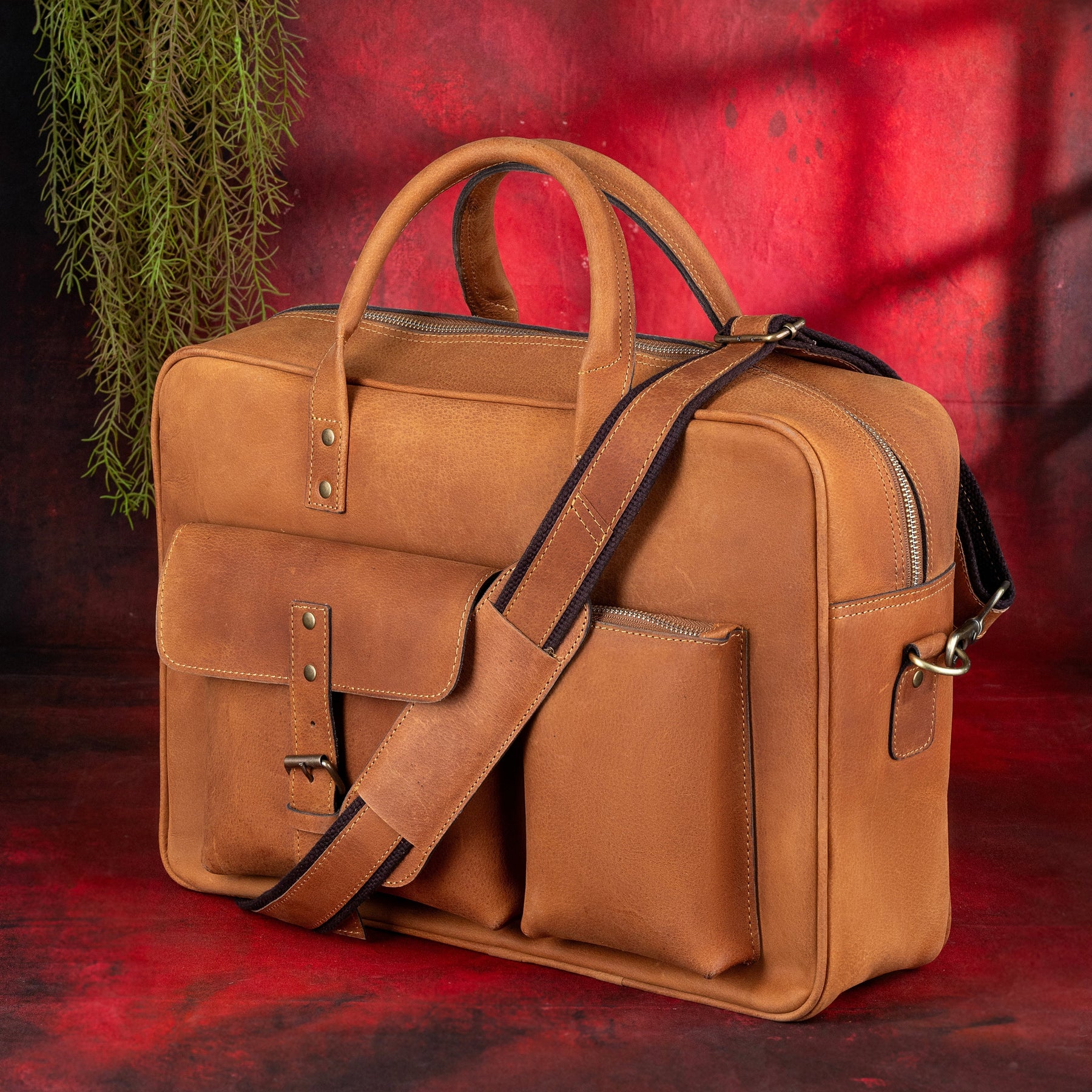 Royal Arch Chapter Briefcase - Brown Leather - Bricks Masons