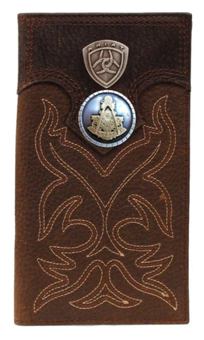 Past Master Blue Lodge Wallet - Ariat Long Length - Bricks Masons