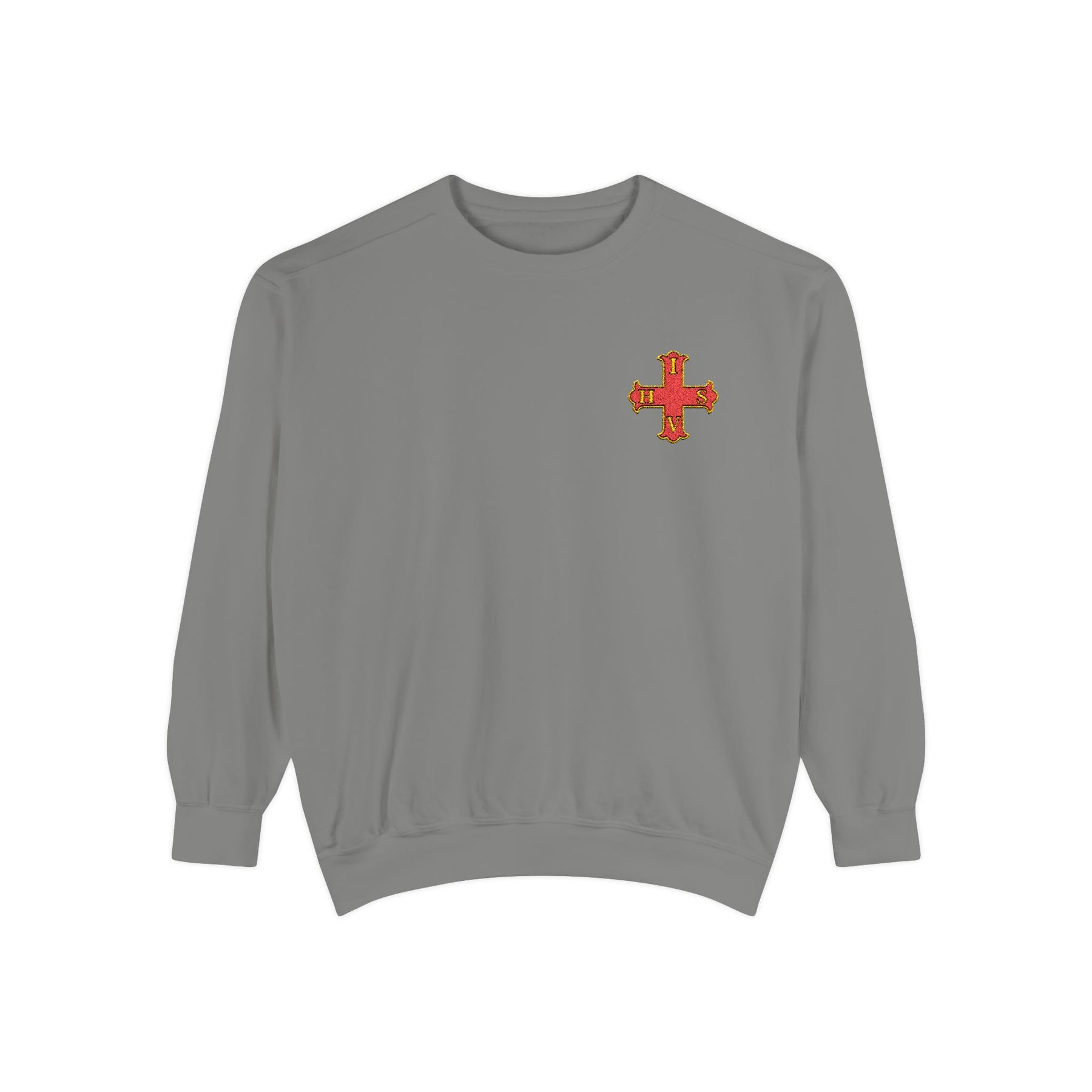 Red Cross of Constantine Sweatshirt - Embroidered Red Cross Insignia - Bricks Masons