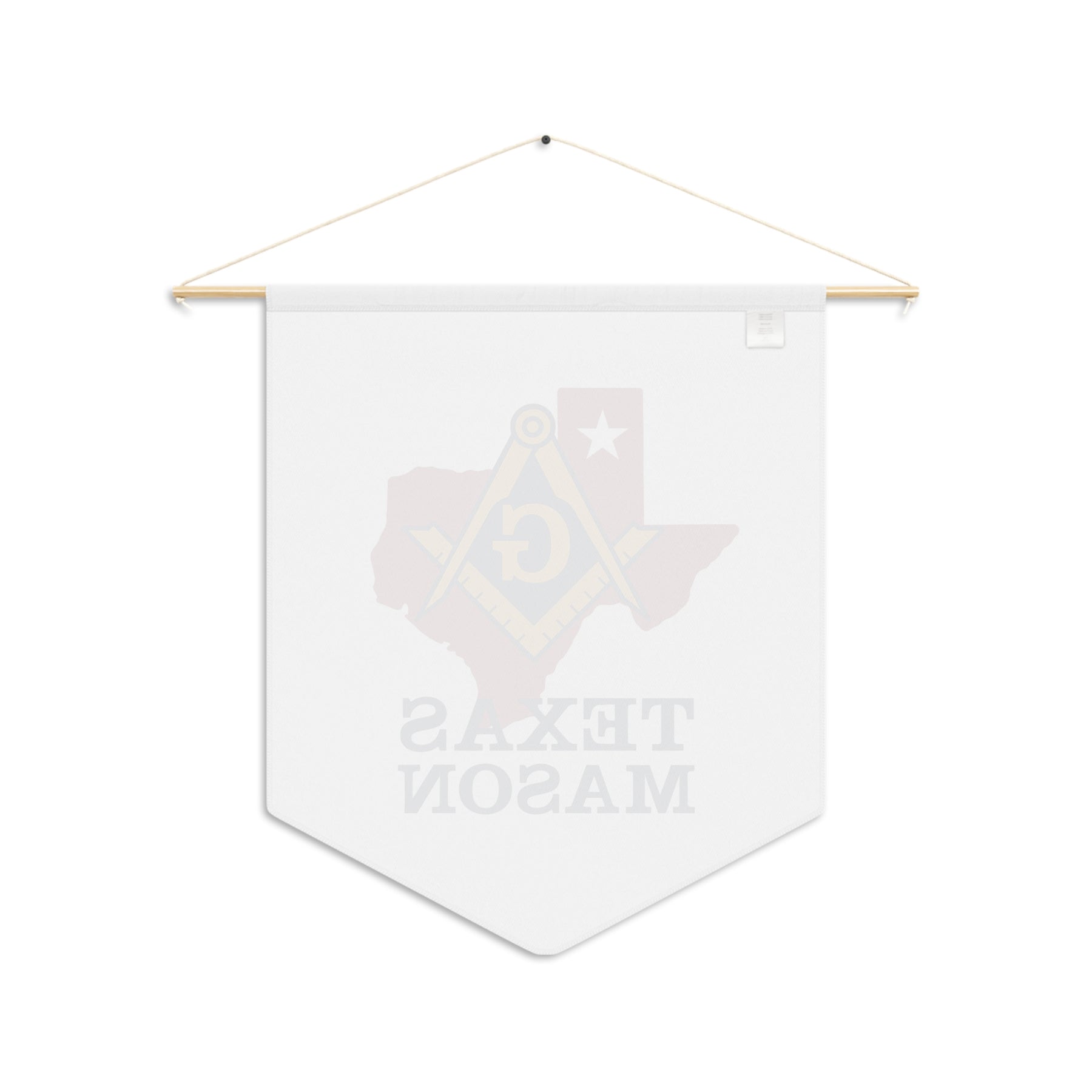 Master Mason Blue Lodge Pennant - Texas Map with Square & Compass and G Emblem - Bricks Masons