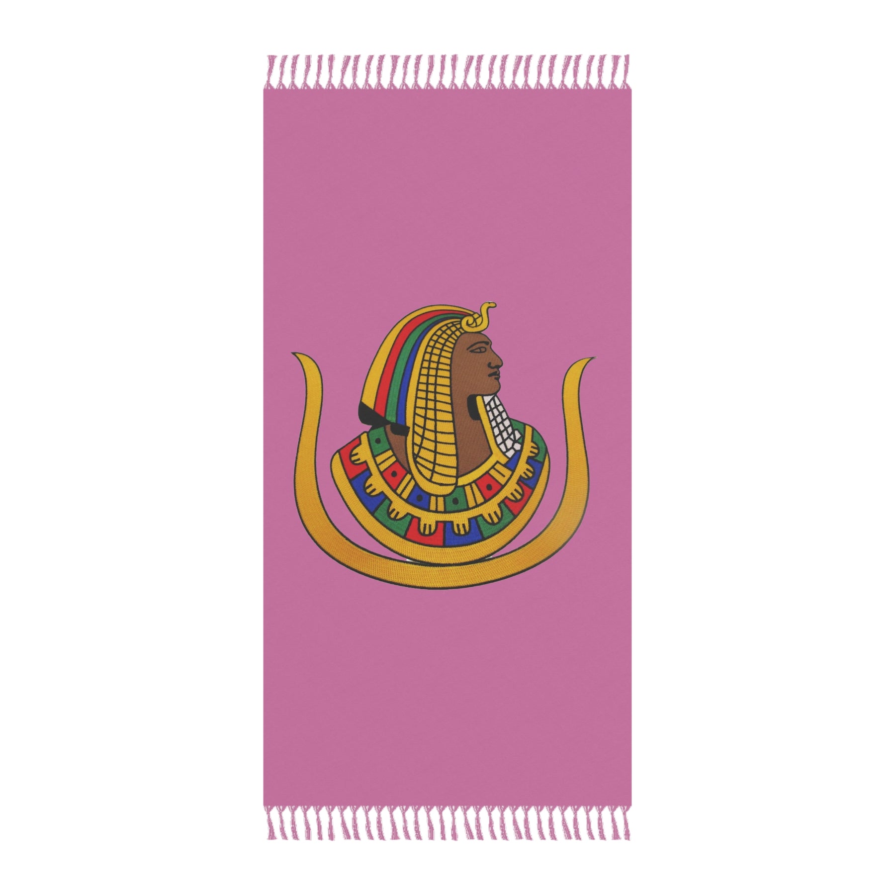 DOI Towel - Pink Polyester With Knotted Tassels Beach Cloth - Bricks Masons