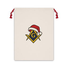 Master Mason Blue Lodge Gift Bag - S&C G Soft Polyester Drawstring Pouch - Bricks Masons