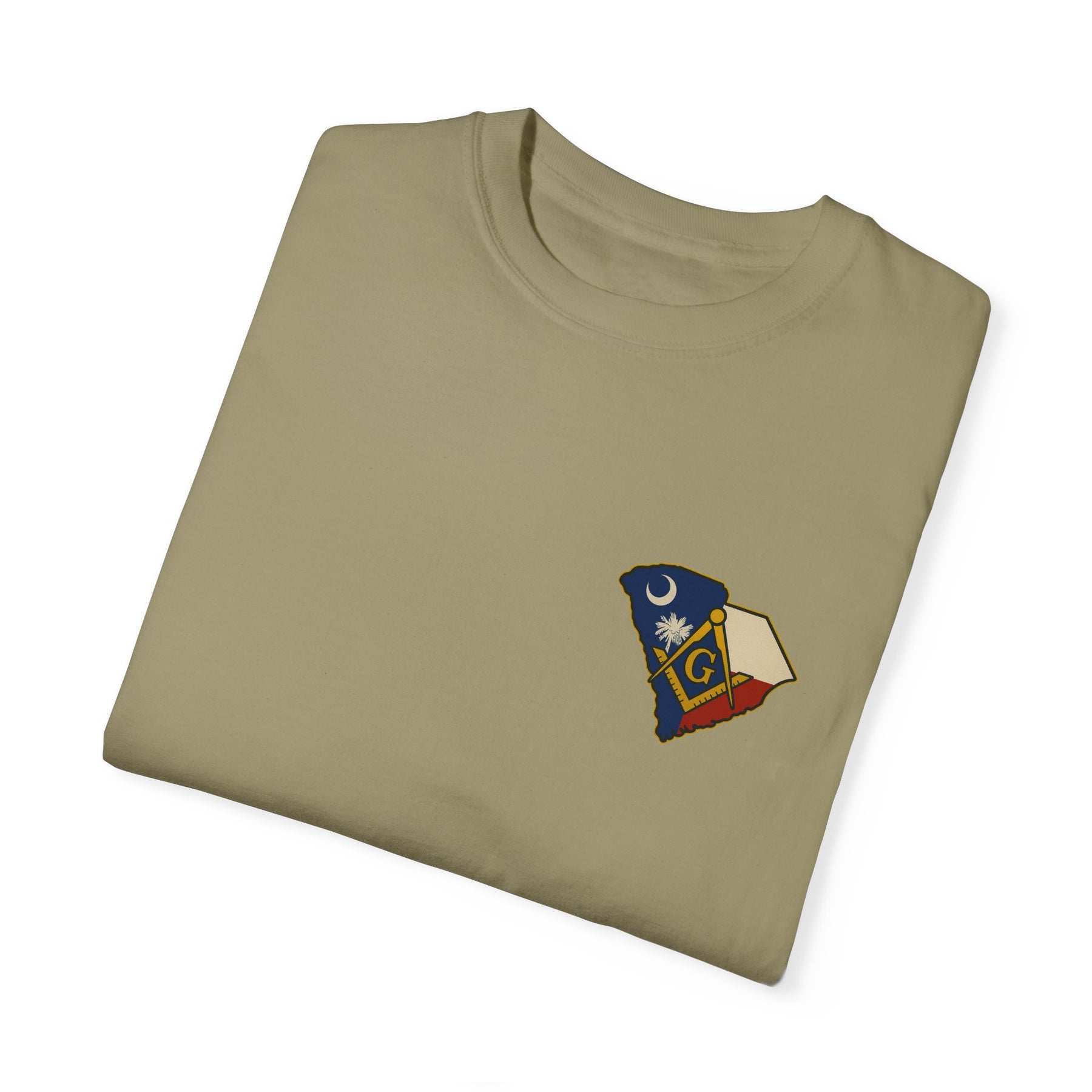 Master Mason Blue Lodge T-Shirt - Garment-Dyed South Carolina Mason - Bricks Masons