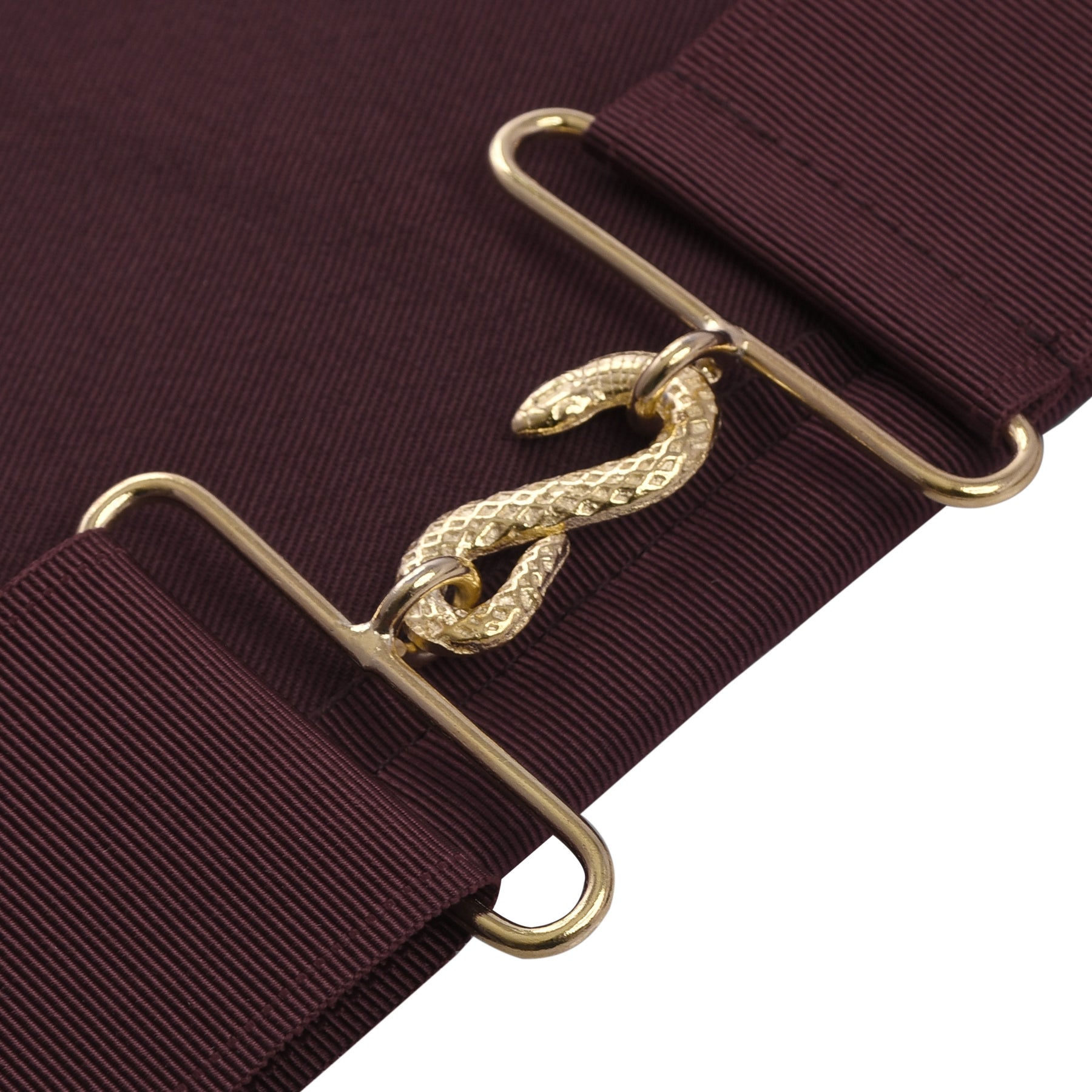 95th Degree Memphis Misraim Apron - Maroon Velvet With Gold Hand Embroidery Bullion - Bricks Masons