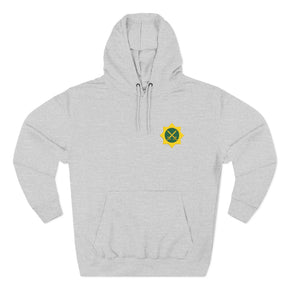 Red Cross of Babylone Hoodie - Embroidered Signature Detail - Bricks Masons