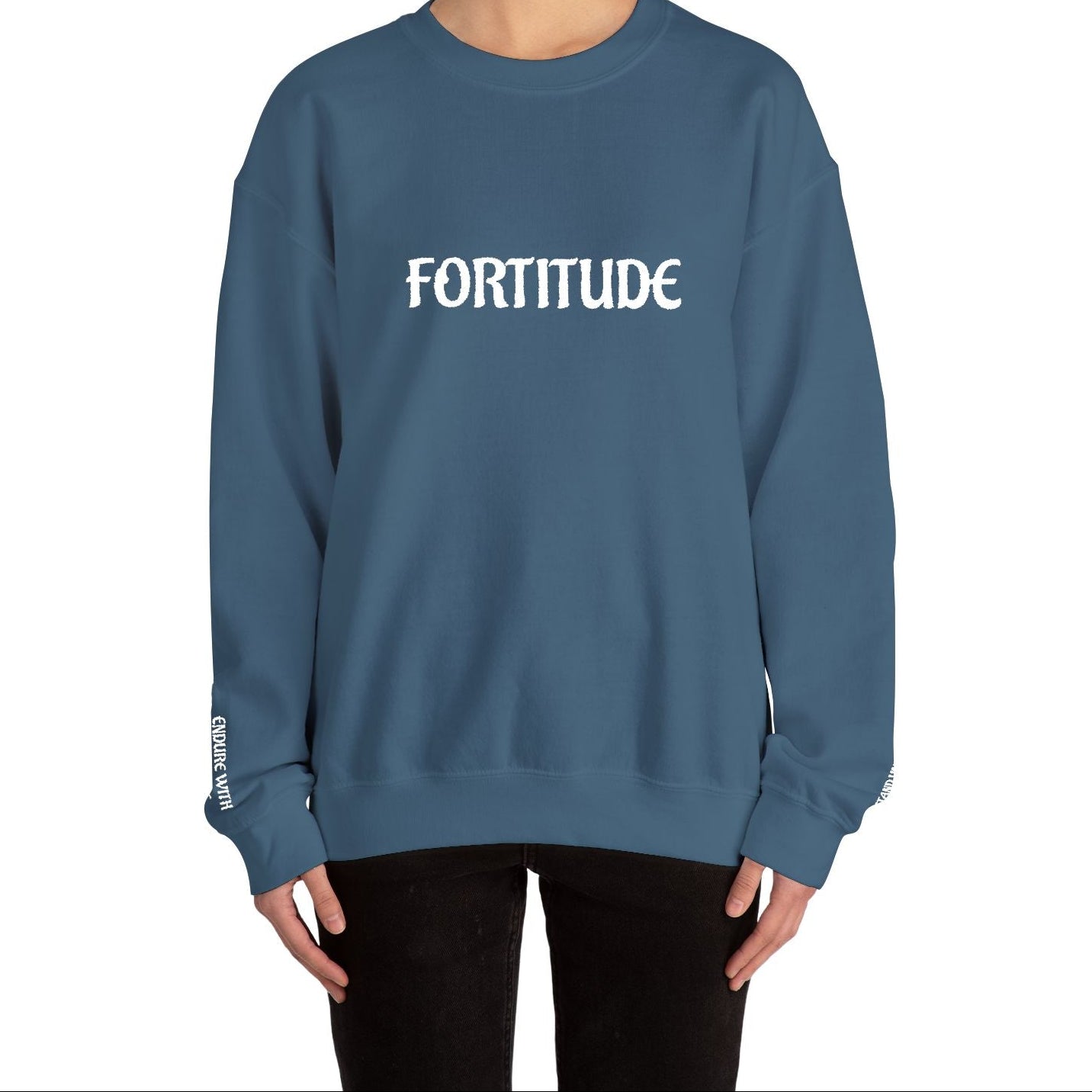 Master Mason Blue Lodge Sweatshirt - Fortitude Endure with Courage Square & Compass - Bricks Masons