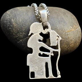 Egyptian Goddess Sekhmet Pendant in Silver 4.5 x 2 cm 8 g Art 989 - Bricks Masons