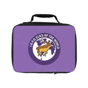 Elks of the World Lunch Bag - Purple Color Fully Insulated Zipper Closure - Bricks Masons