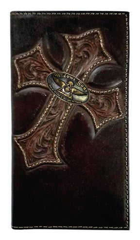 Widows Sons Wallet - Nocona Cross Long Chocolate