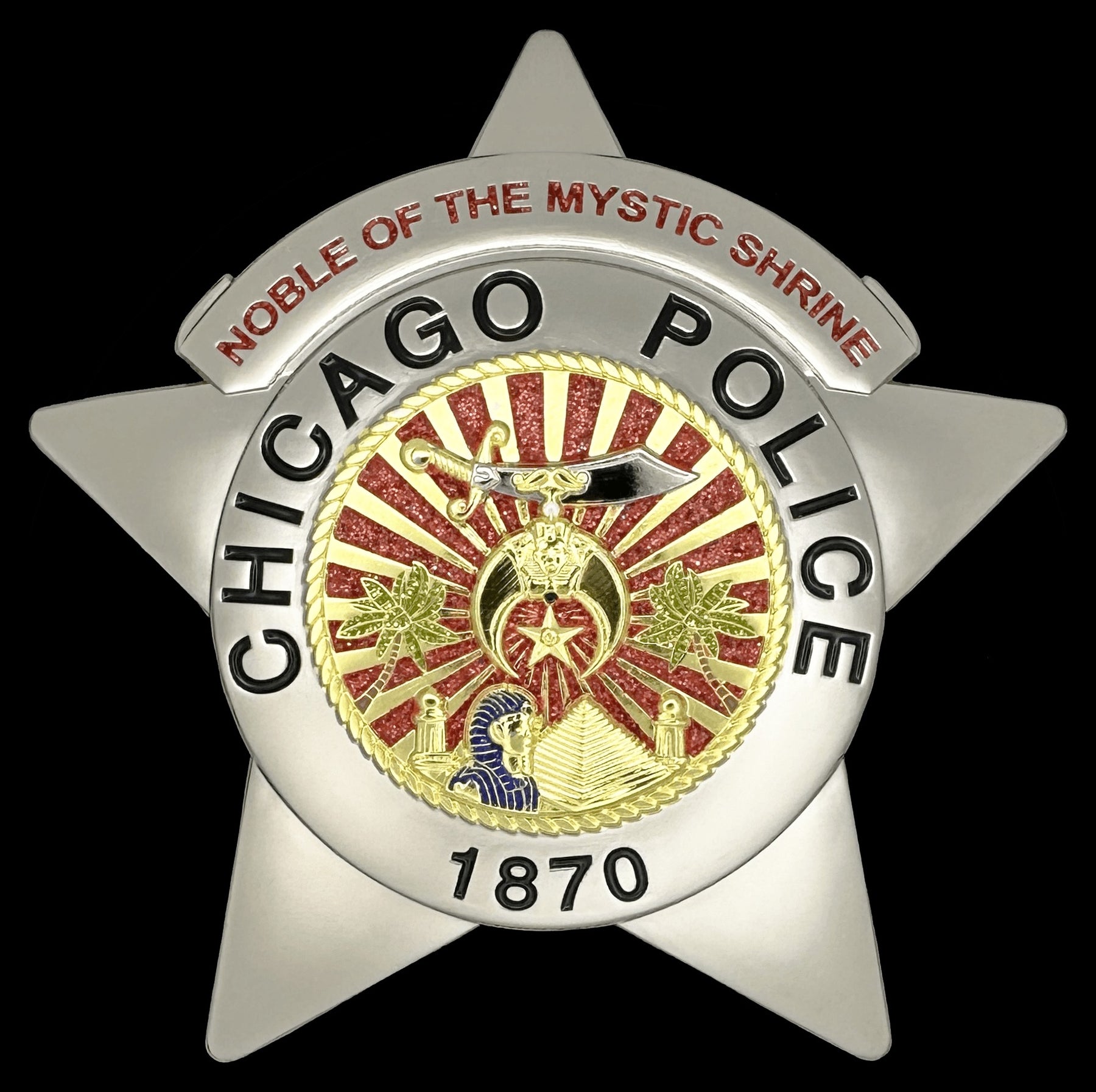 Shriners Badge - Chicago Police Noble Of The Mystic Shrine - Bricks Masons