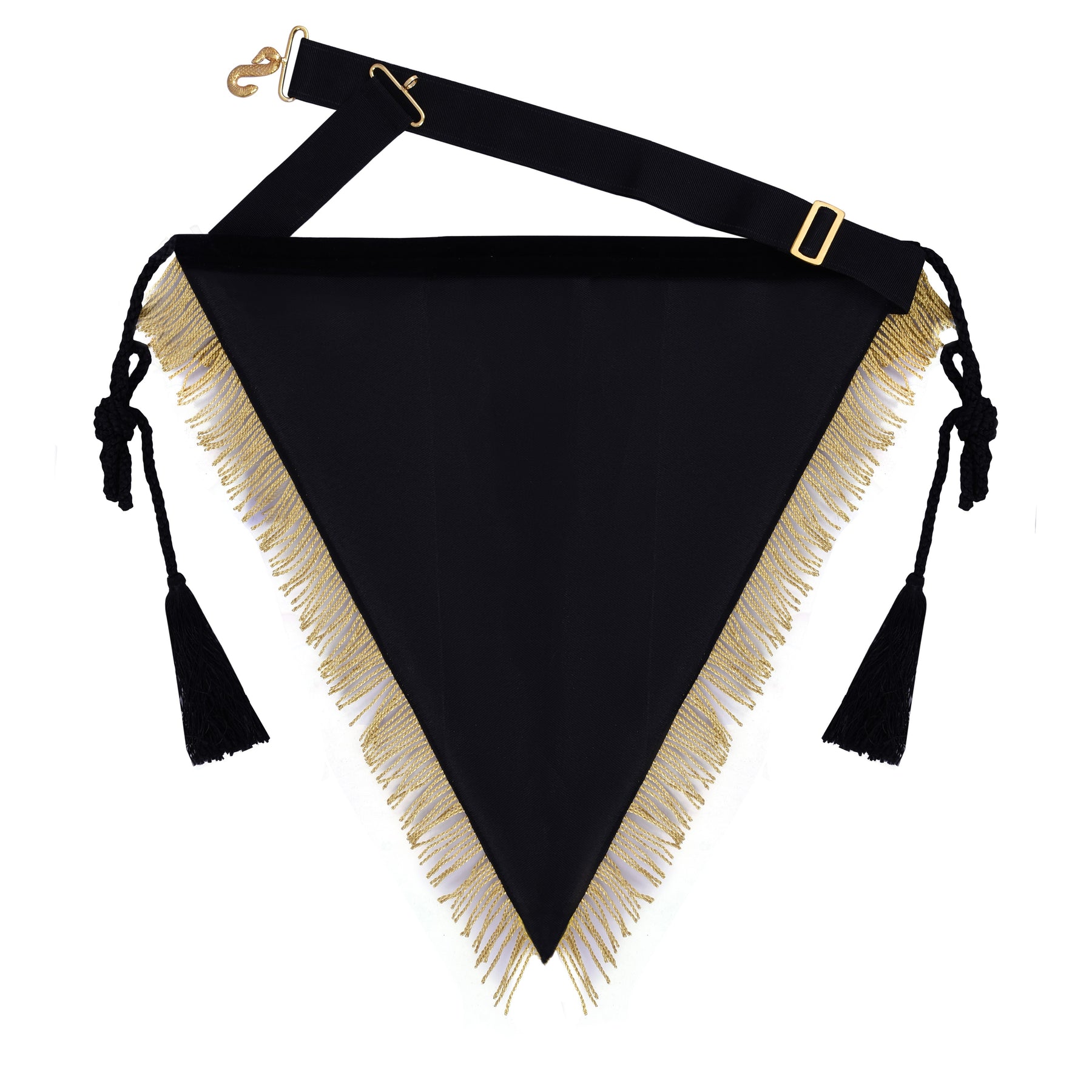 32nd Degree Scottish Rite Apron - Black Velvet Hand Embroidery With Tassels