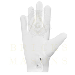 Past Commandress DOI Gloves - White Cotton - Bricks Masons