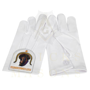 Past Commandress DOI Gloves - White Cotton - Bricks Masons