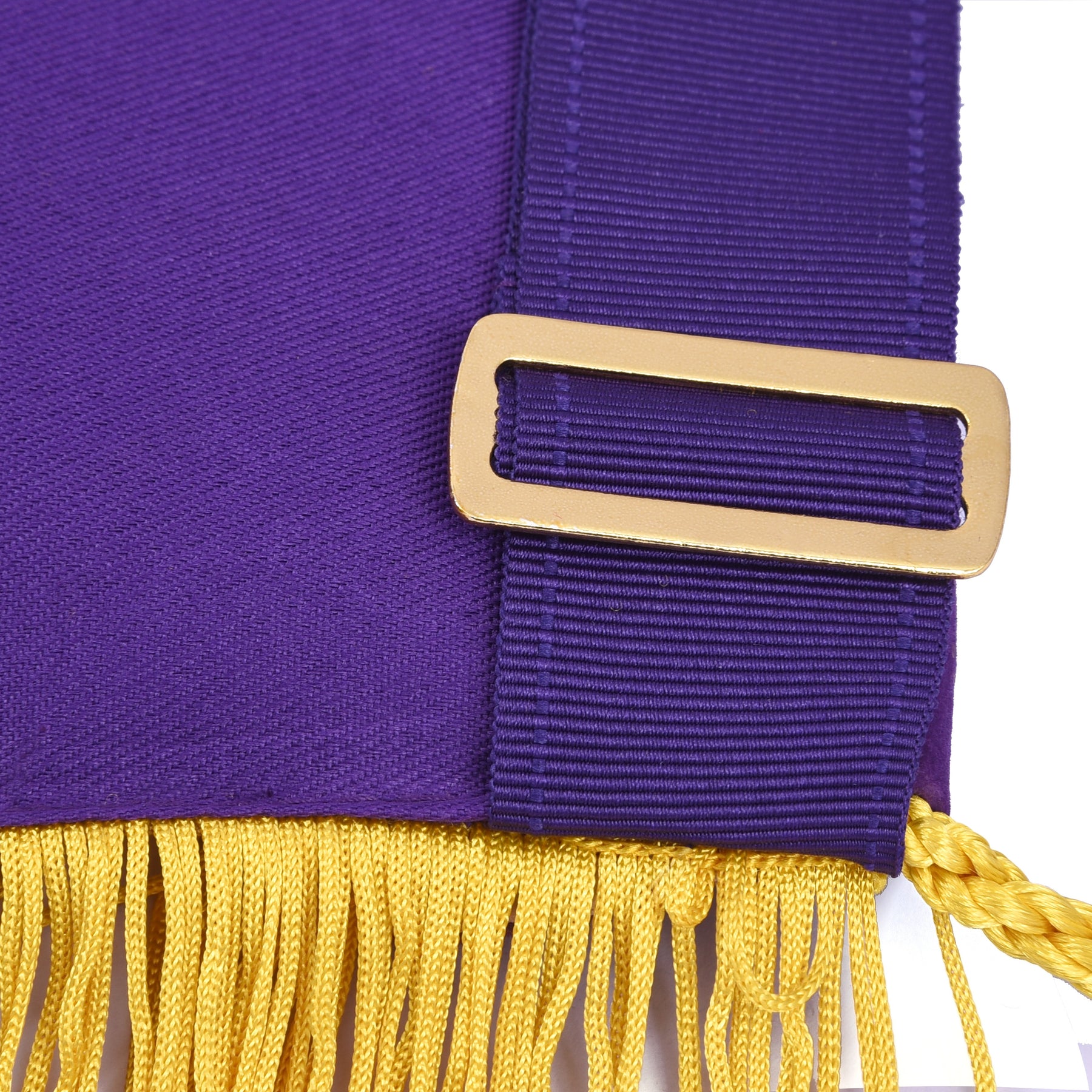 Past Grand Thrice Illustrious Master Royal & Select Masters English Regulation Apron - Purple Velvet Borders With Tassels