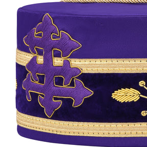 33rd Degree Scottish Rite Crown Cap - Purple with Gold Cap Cord - Bricks Masons