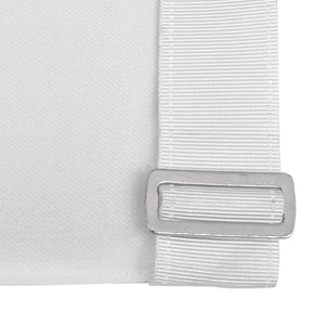 Past Grand Master Blue Lodge Apron - White Bullion Embroidery With Fringe - Bricks Masons