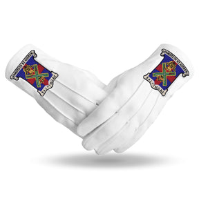 29th Degree Scottish Rite Gloves - White Cotton Knights of St. Andrew - Bricks Masons