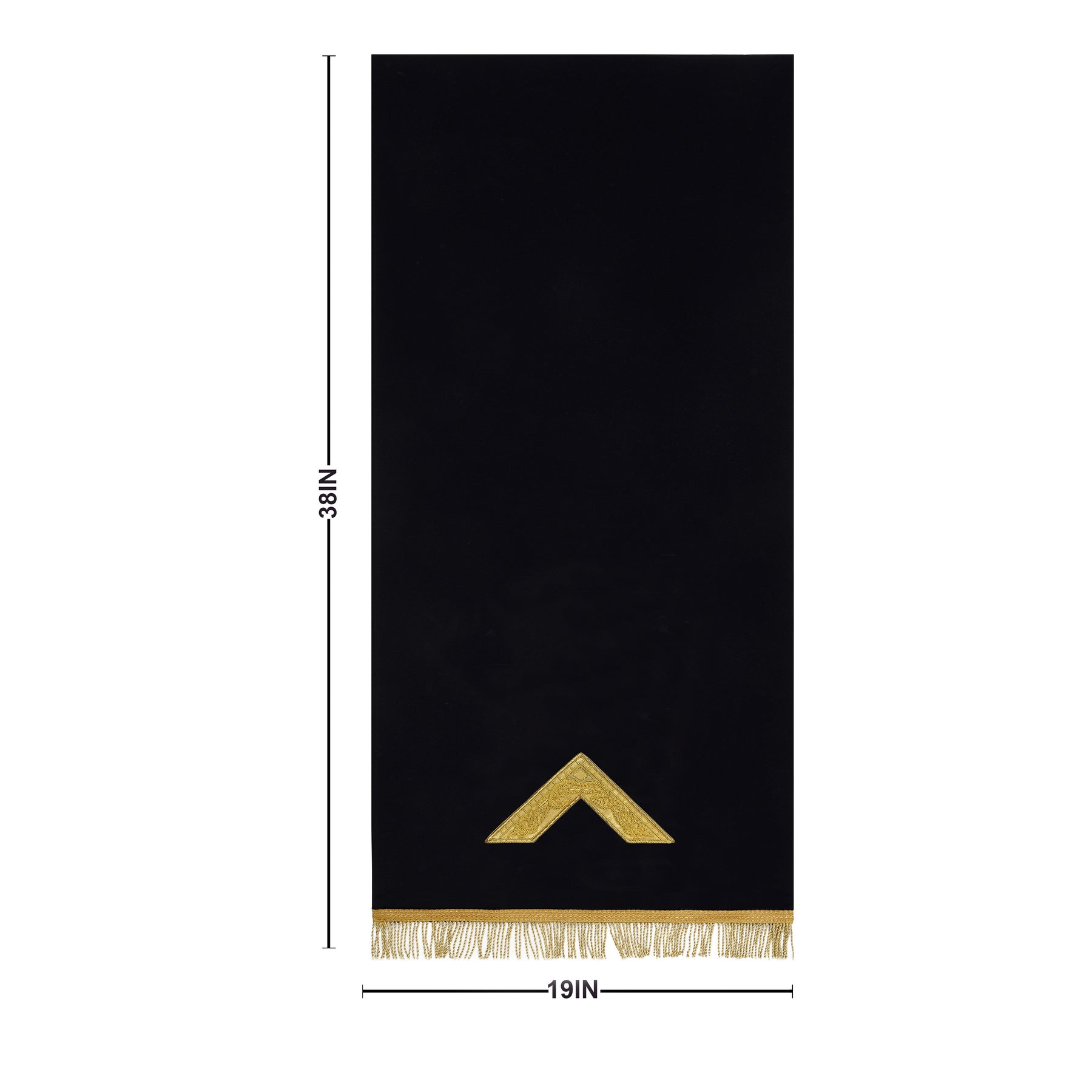 Worshipful Master Blue Lodge Officer Pedestal Cover - Dark Blue With Gold Bullion & Fringe - Bricks Masons