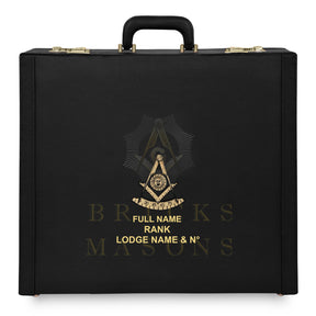 Past Master Blue Lodge Apron Case - Machine Embroidery Personalization Various Sizes & Materials - Bricks Masons