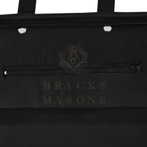 Widows Sons Chain Collar Case - Square & Compass Lightweight Soft Case Half Size - Bricks Masons