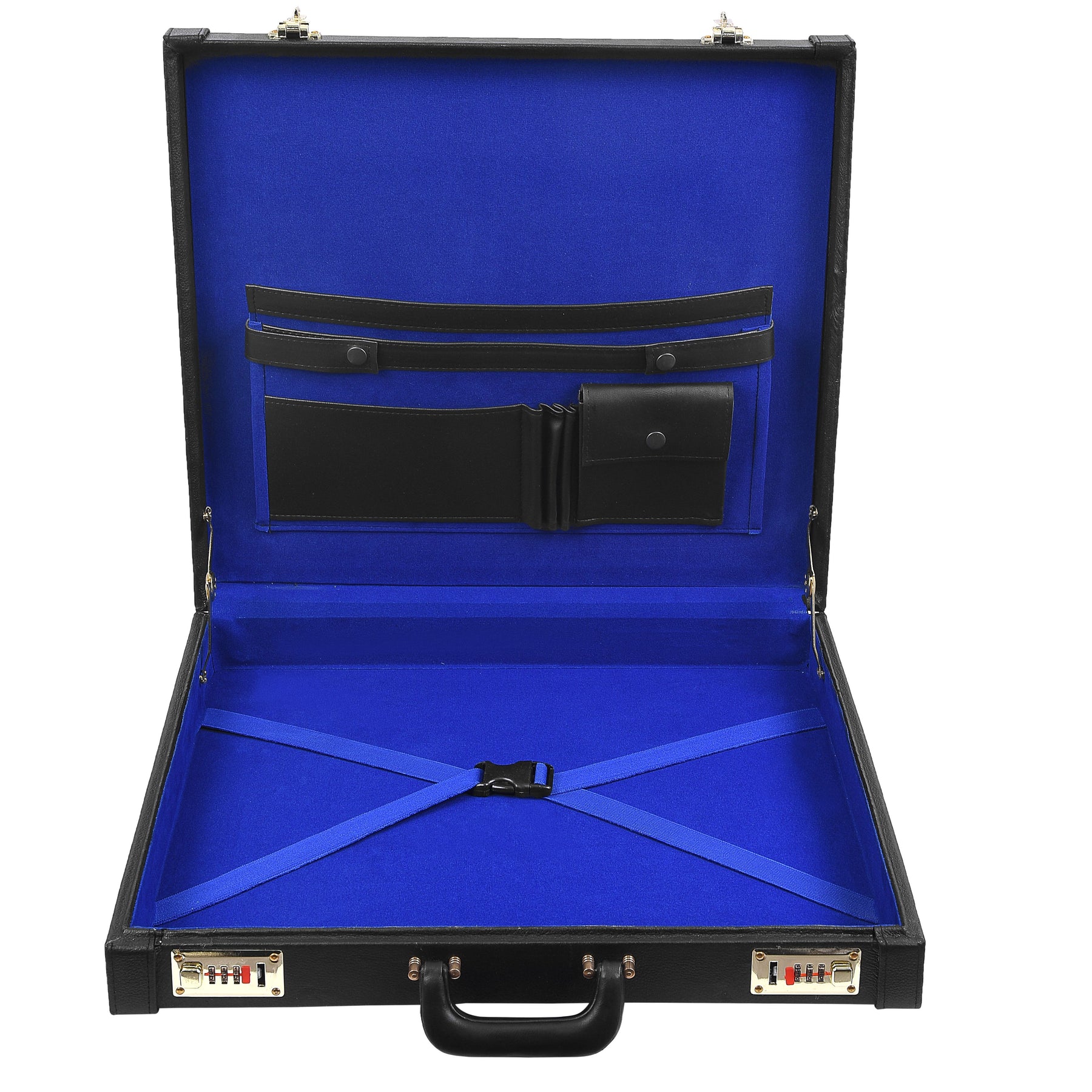 Master Mason Blue Lodge Apron Case - Black Briefcase Various Materials - Bricks Masons