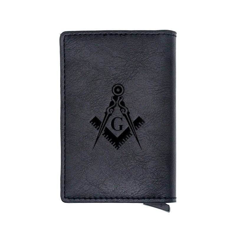 Master Mason Blue Lodge Wallet - Compass And Square G and Credit Card Holder (4 colors)