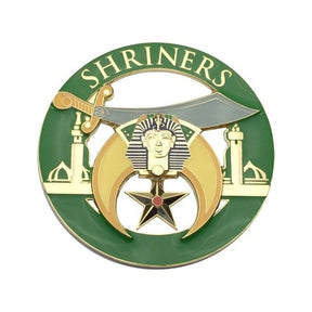 Shriners Car Emblem - Minarets Green Medallion