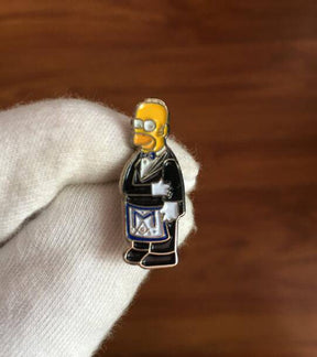 Master Mason Blue Lodge Lapel Pin - The Simpsons Homer