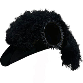 Line Officer Knights Templar Illinois Regulation Chapeau - All Black Plumes