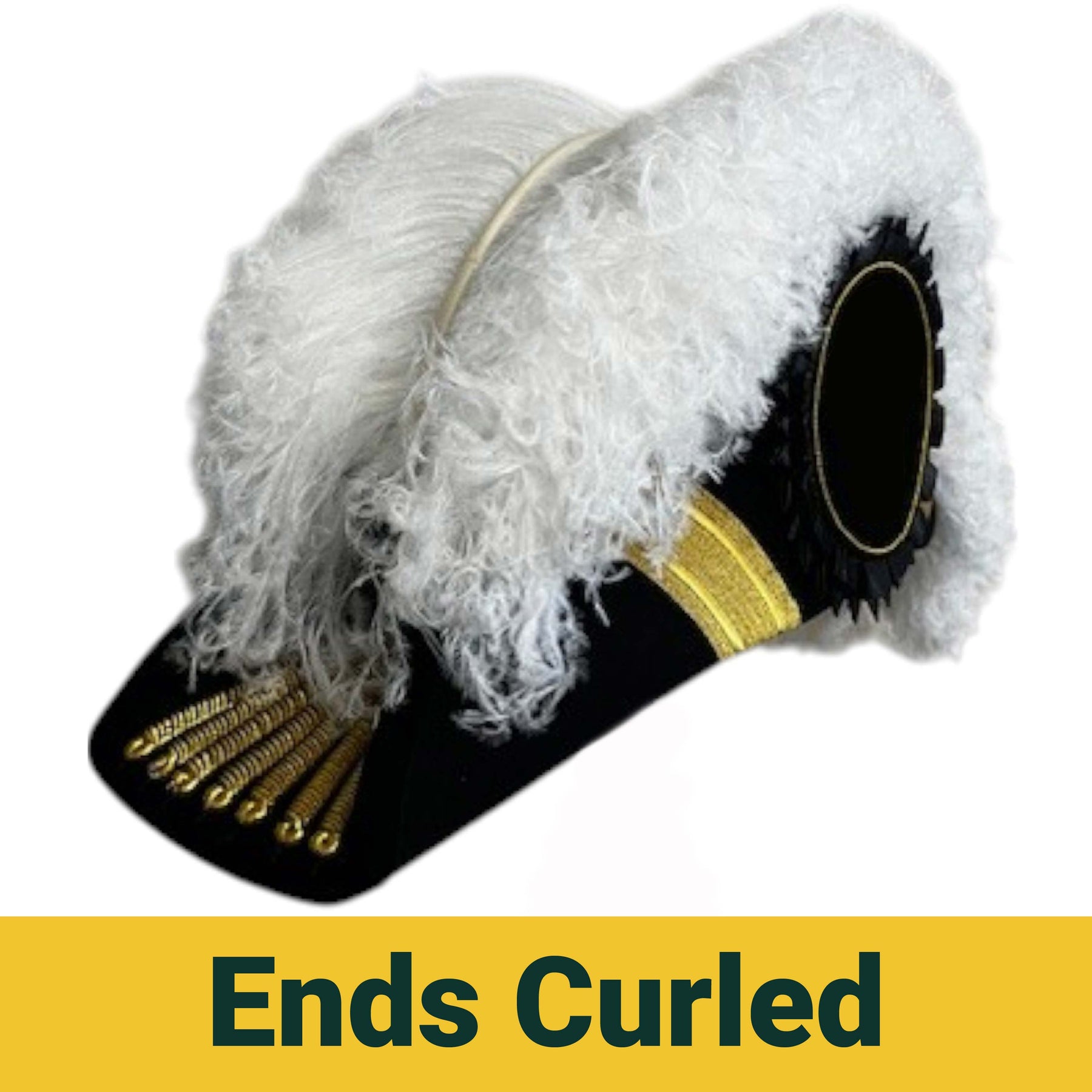 Eminent Commander Knights Templar Chapeau - All White Plumes - Bricks Masons