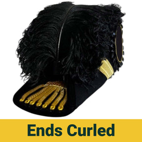 Grand Encampment Knights Templar Chapeau - All Black Plumes - Bricks Masons