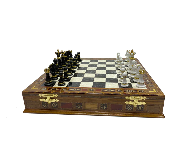 Master Mason Blue Lodge Chess Set - 16.5" (42cm)