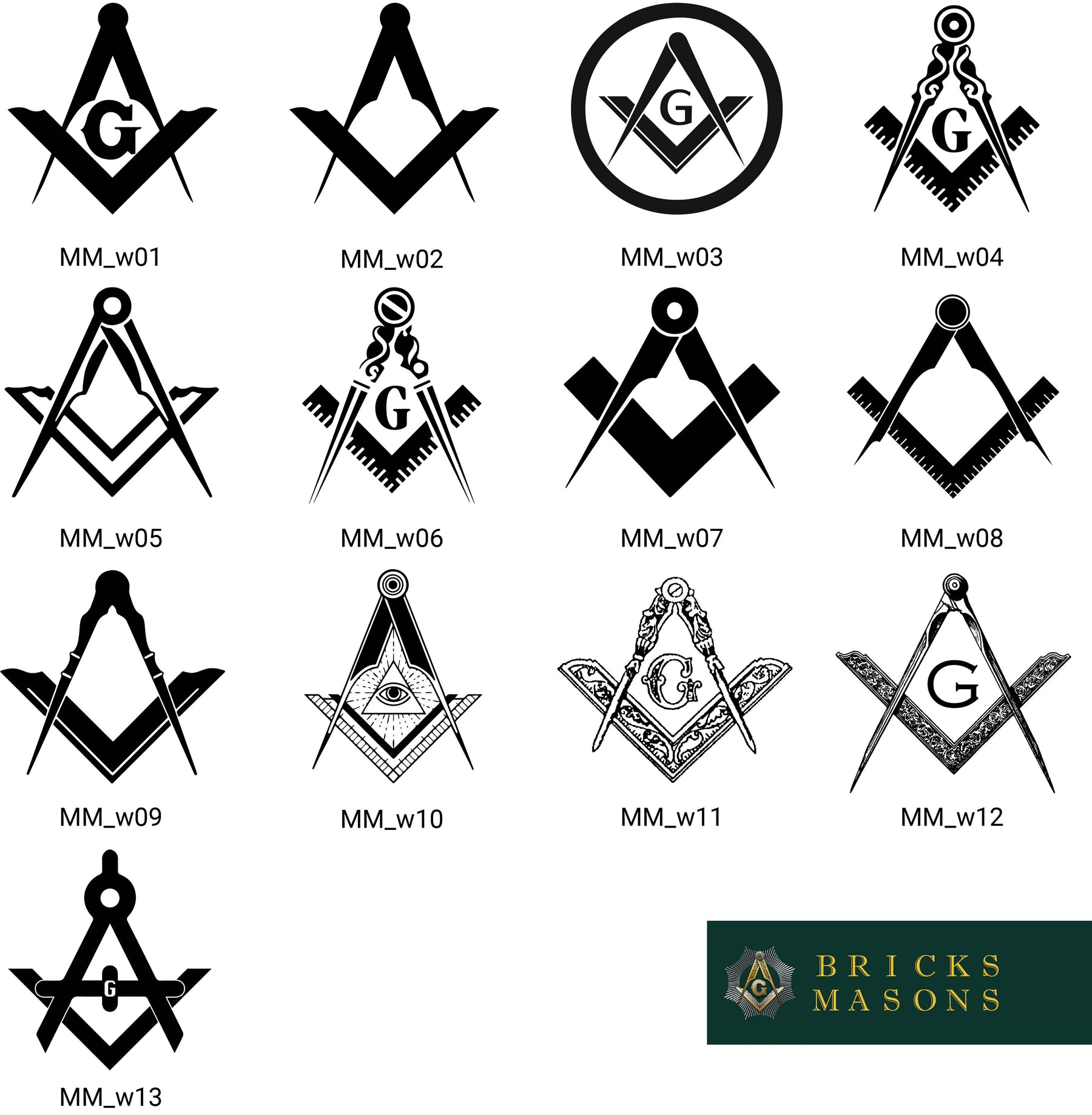 Master Mason Blue Lodge Briefcase - Bricks Masons