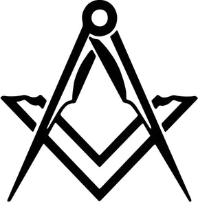 Master Mason Blue Lodge Car Door Light Projector - 2 Pieces Wireless LED Square & Compass - Bricks Masons