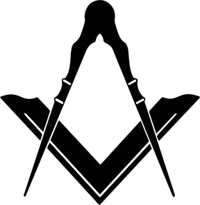 Master Mason Blue Lodge Car Door Light Projector - 2 Pieces Wireless LED Square & Compass - Bricks Masons