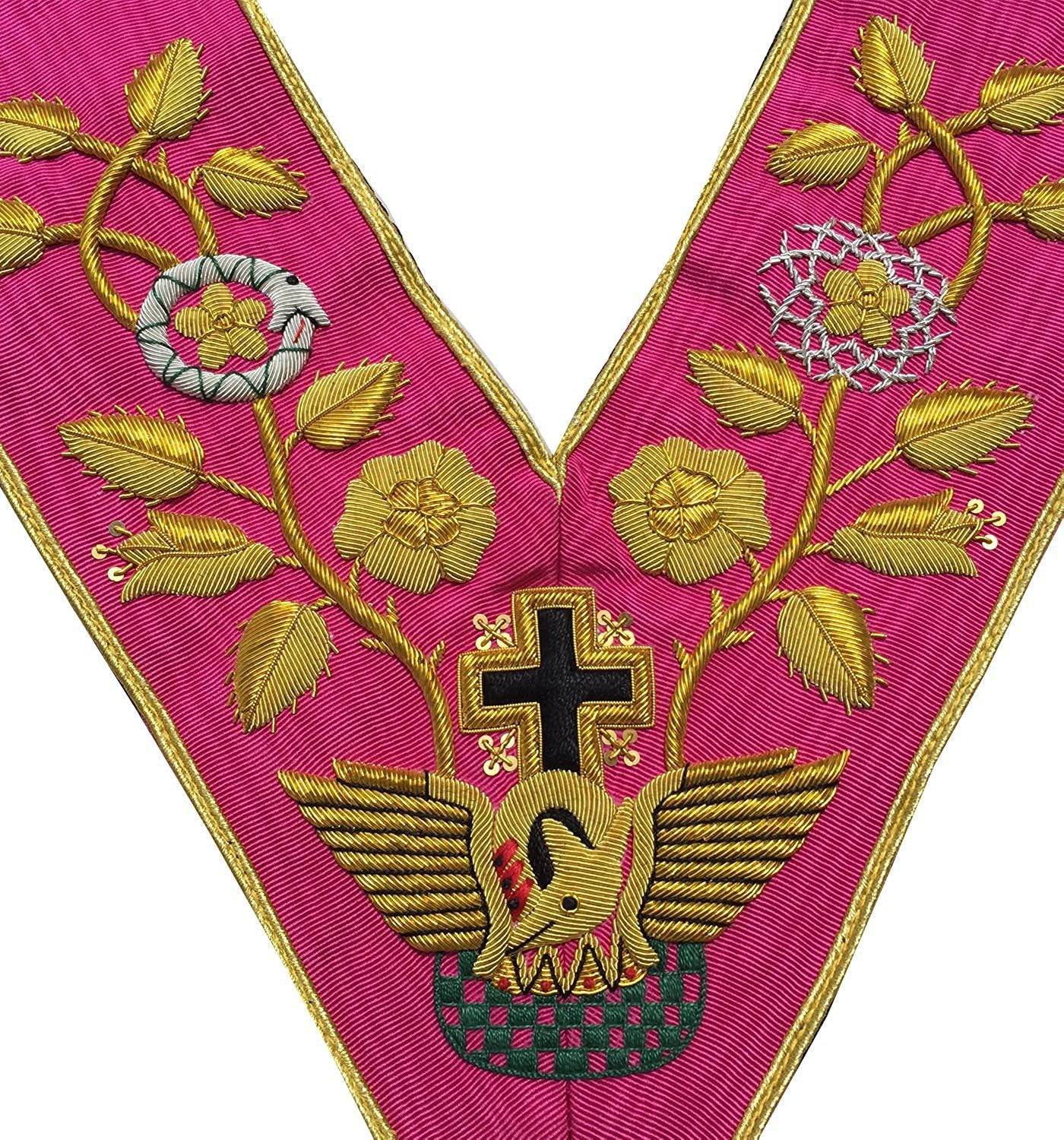 18th Degree Scottish Rite Collar - Pink Moire