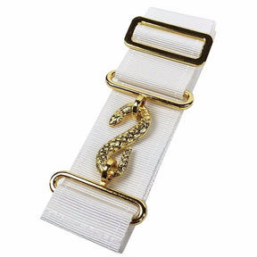 Masonic Apron Belt Extender - White Belt with Silver/Gold Clasp