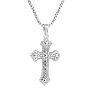 Knights Templar Commandery Necklace - Silver & Gold Cross-Shaped Pendant - Bricks Masons