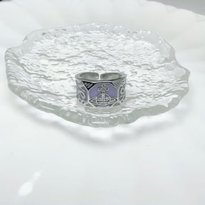 Knights Templar Commandery Ring - Silver & Purple Cross - Bricks Masons