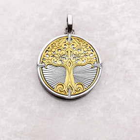 Ancient Israel Pendant - Golden Tree 925 Sterling Silve - Bricks Masons