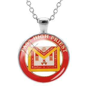 Royal Arch Chapter Necklace - Glass Cabochon - Bricks Masons