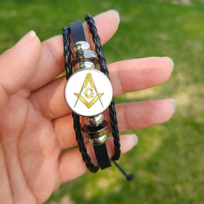 Master Mason Blue Lodge Bracelet - Square & Compass with G Wristbands
