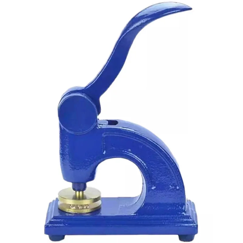 Blue Lodge Long Reach Seal Press - Heavy Embossed Stamp Blue Color Customizable - Bricks Masons