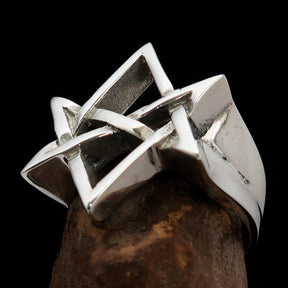 Ancient Israel Ring - Sterling Silver Star of David - Bricks Masons