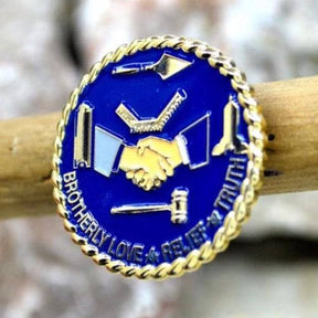Blue Lodge Lapel Pin - Brotherly Love Relief Truth - Bricks Masons